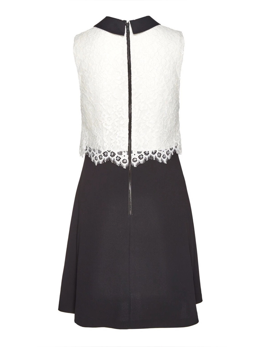Alice + Olivia Desra  Lace Black Cram Dress Size 4 - Picture 3 of 12